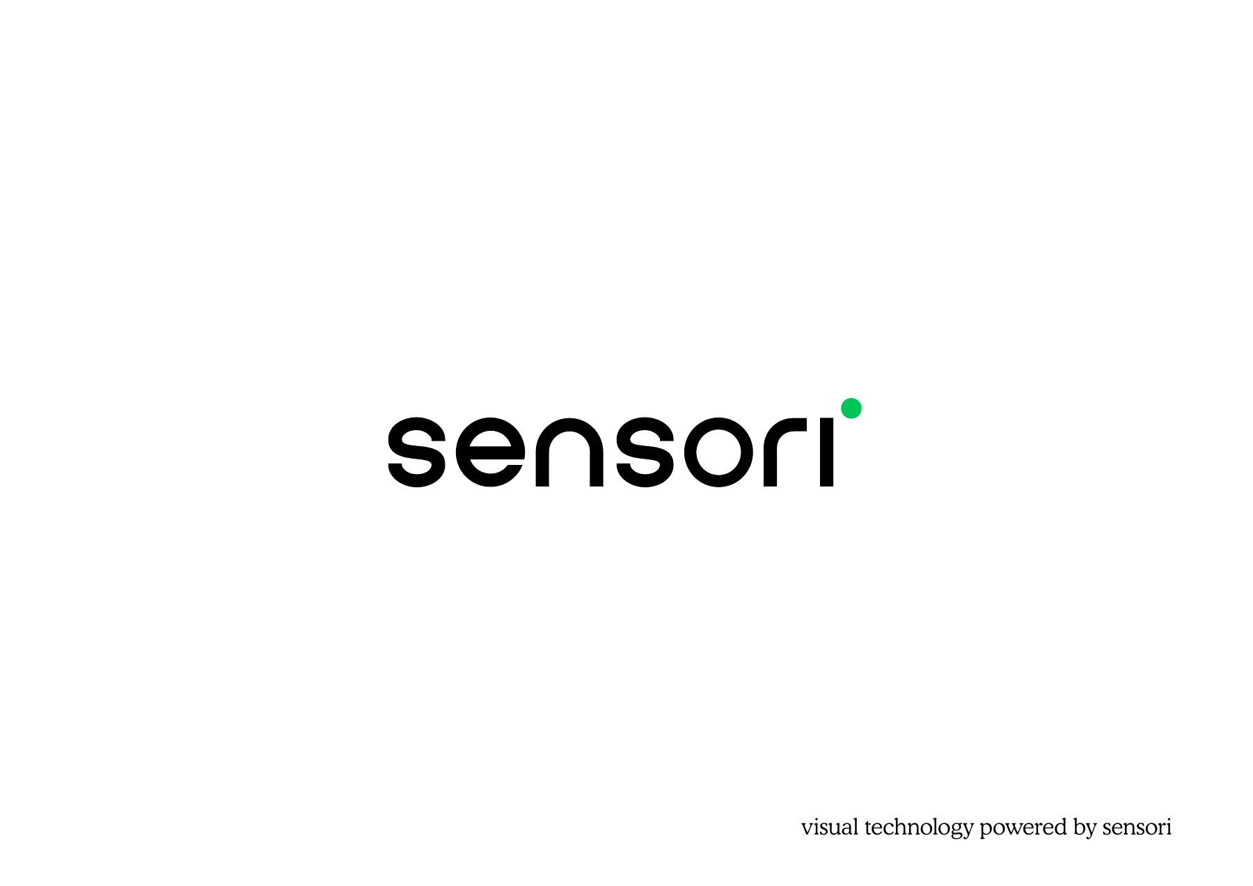 Sensori wordmark with green accent
