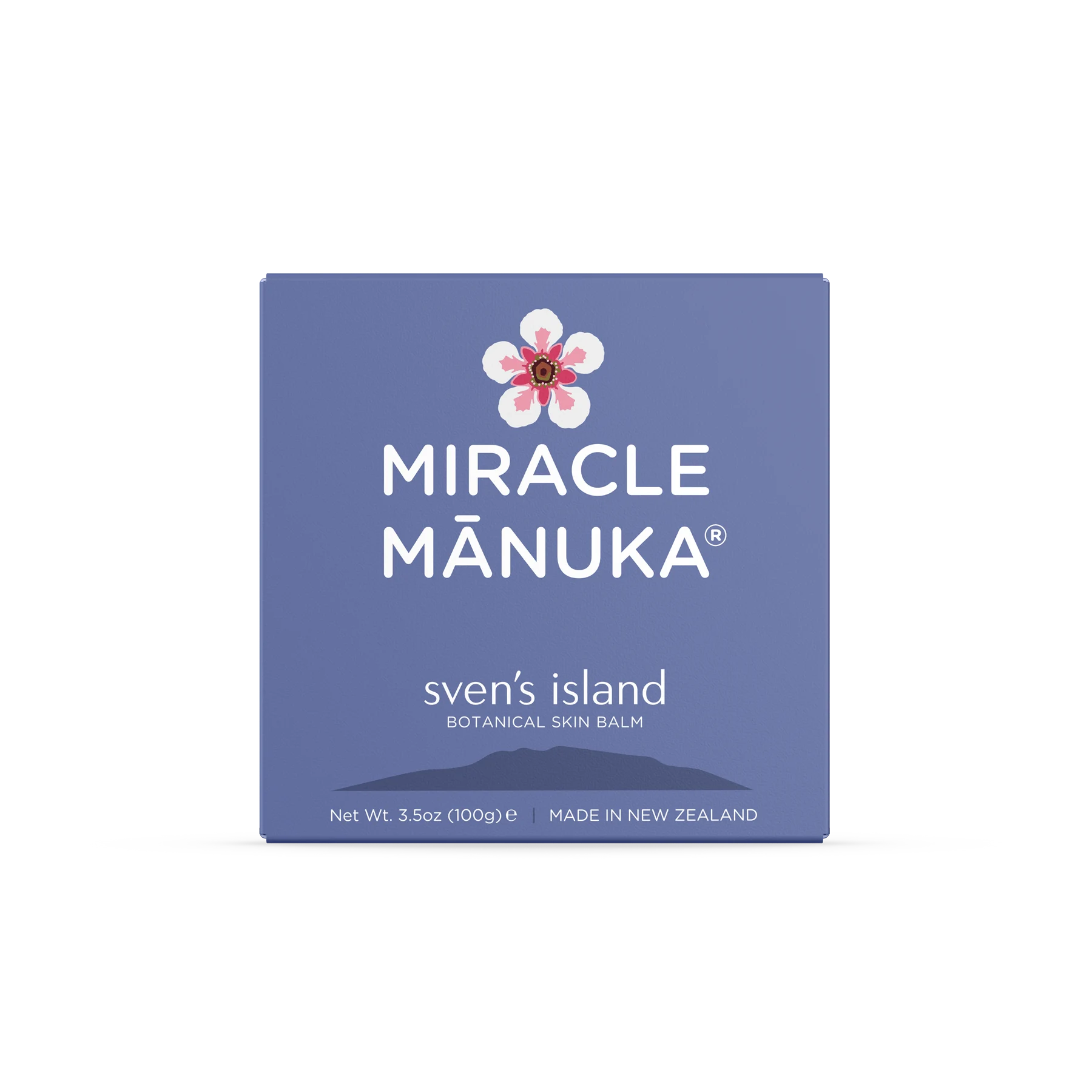 Front of a Sven’s Island Miracle Mānuka carton